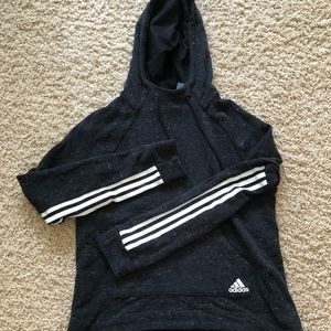 Adidas Youth Heather Black Hoodie NWOT